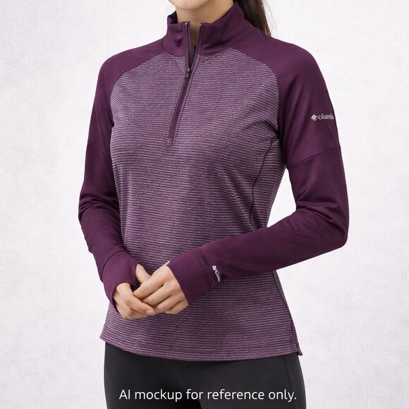 Columbia Sweaters - Columbia Omni-Wick Quarter Zip Athletic Pullover Purple Womens M